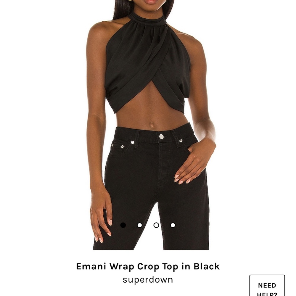 Emani Wrap Crop Top in Black
superdown